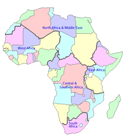 Clickable map of Africa