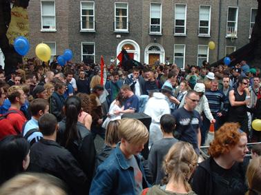 Dancing in the streets at RTS in Dublin