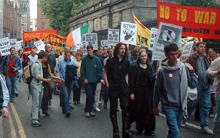 Marching by Trinity College Dublin