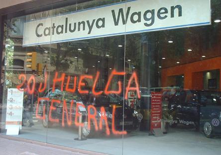 General strike graffiti