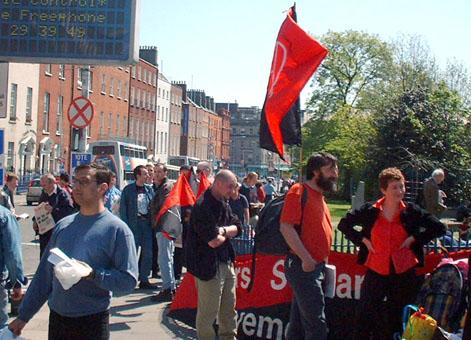 Assembling for May Day march